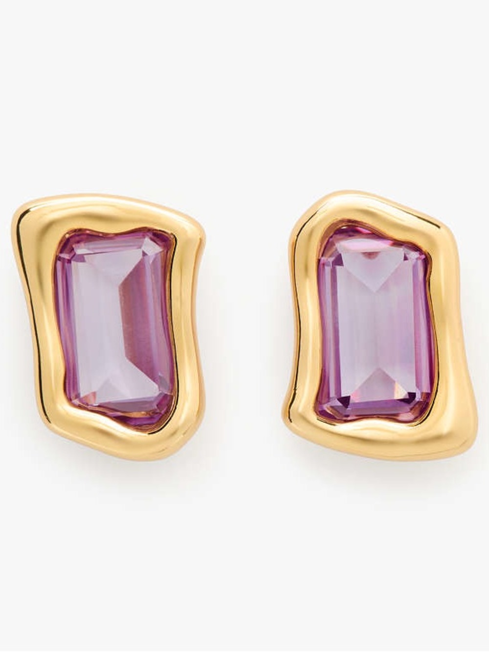 NWT $88 kate spade Molten Glass Statement Studs - Light Amethyst